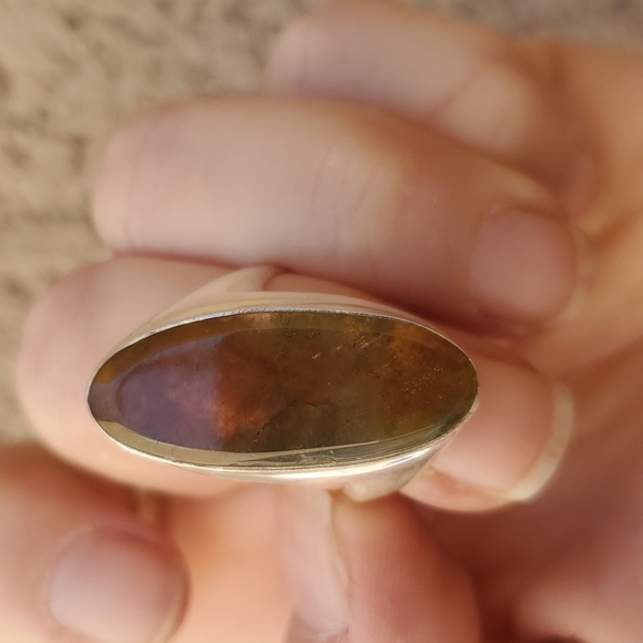 New Men's Bloodstone 925 Silver Ring. - Picture 9 of 12